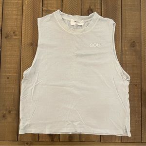 Light blue SoulCycle muscle tank